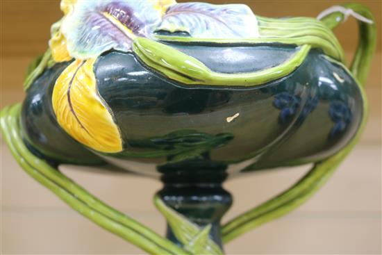 An Austrian Art Nouveau pottery centrepiece bowl